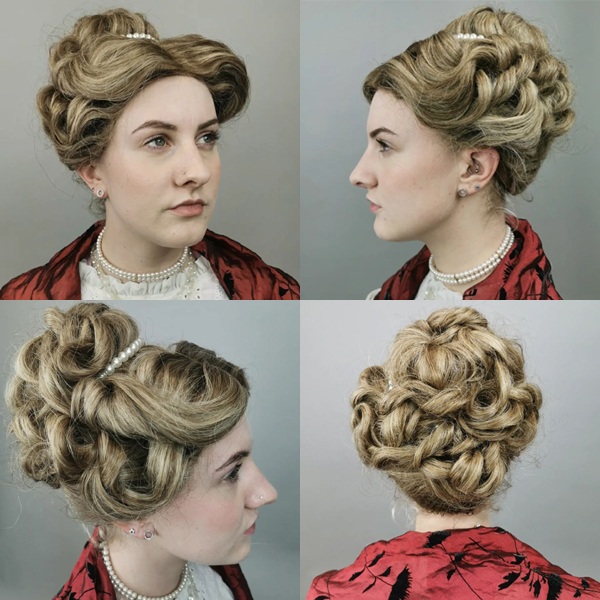 Victorian Wavy Bun Hairstyles for Females