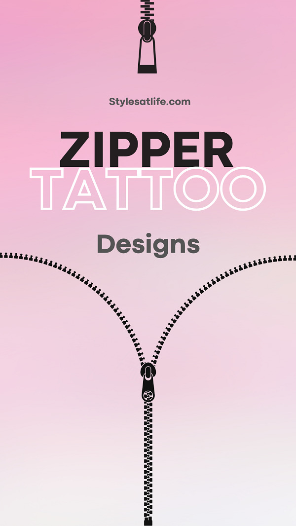 15 Best Zipper Tattoo Designs