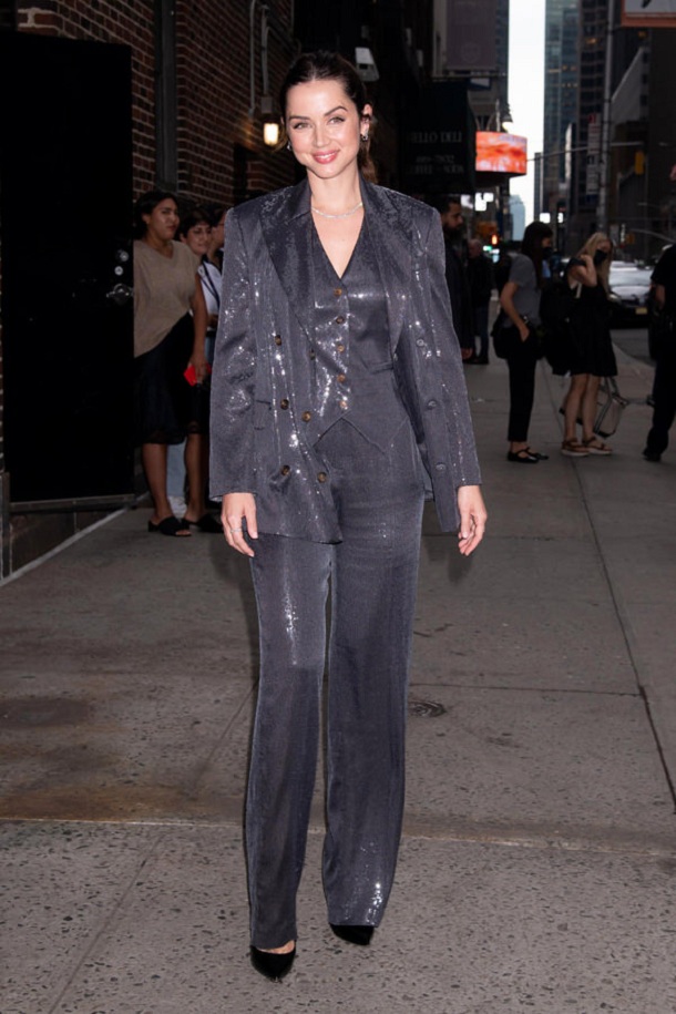 Ana De Armas Arrives To Late Show With Stephen Colbert Show