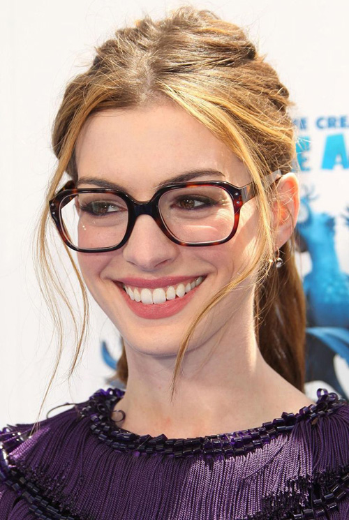 Anne Hathaway Wearing Glasses
