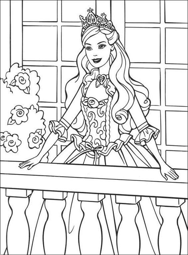 Premium Photo  Cute princess in beautiful dress outlies illustration barbie  princess line art coloring book