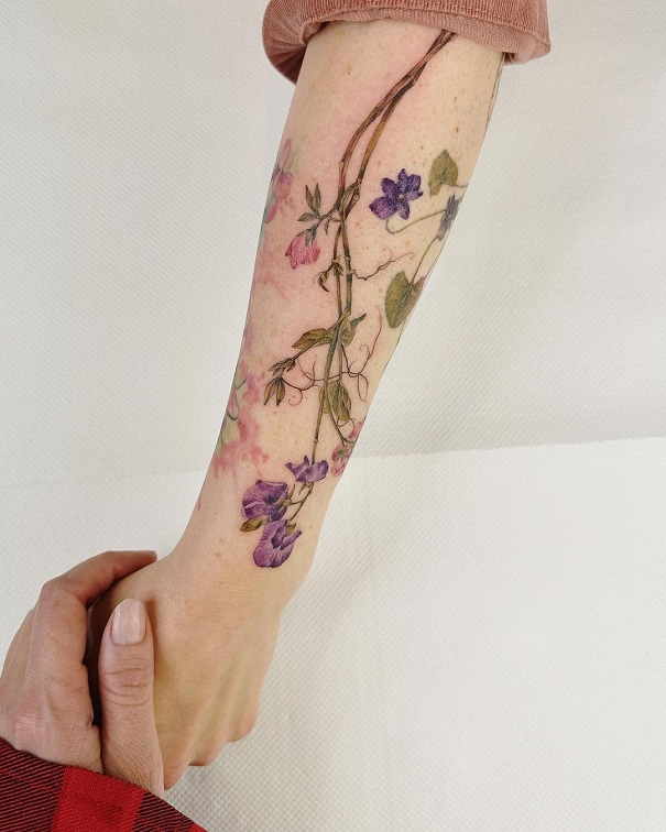 Botanical Forearm Tattoos