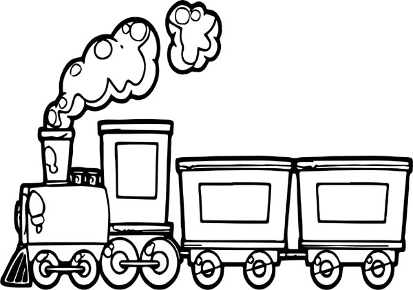 Cartoon Train Coloring Sheet