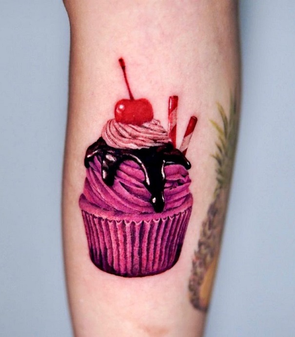 Cupcake And Candy Tattoos
