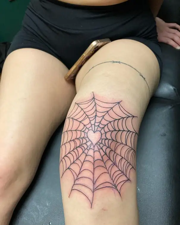 Spider Web Tattoo on Knee  Best Tattoo Ideas Gallery