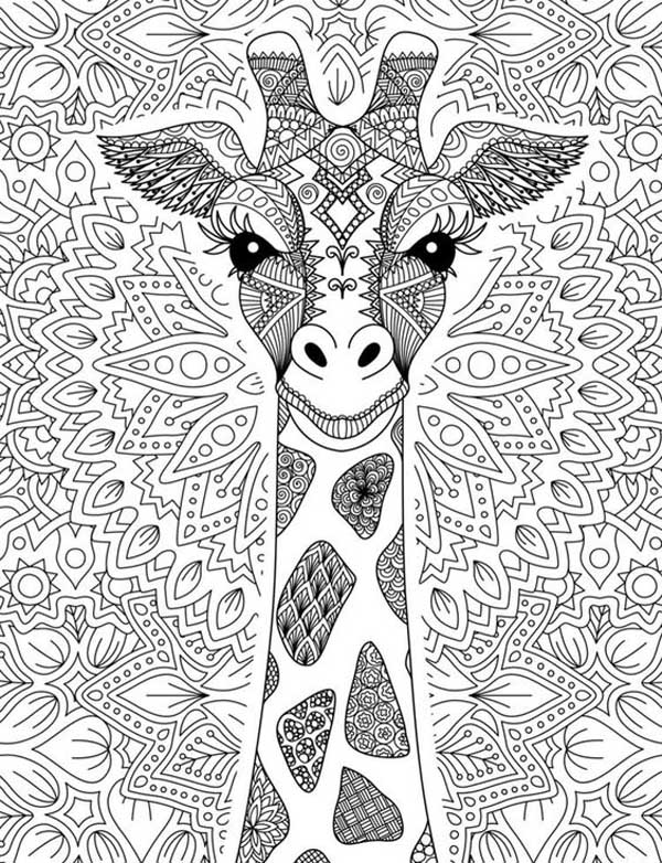 Giraffe Page For Adults
