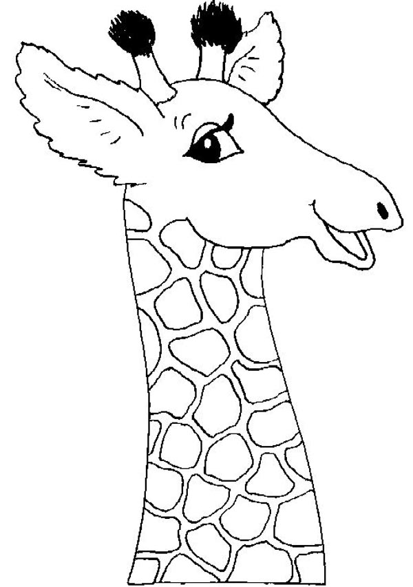 Giraffe Head Coloring 