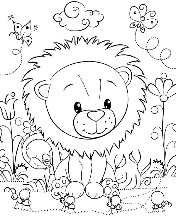 Lion Coloring Pages For Preschoolers