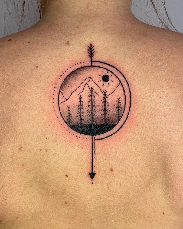 Mountain Forest Tattoo