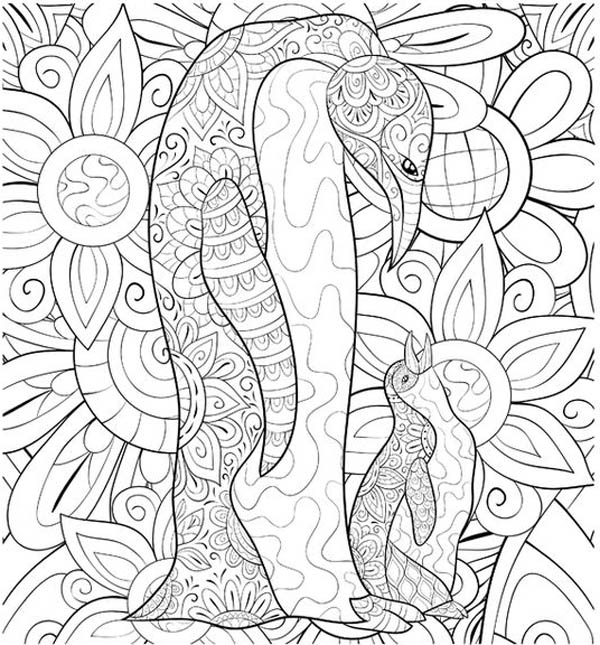 Penguin Coloring Pics For Adults
