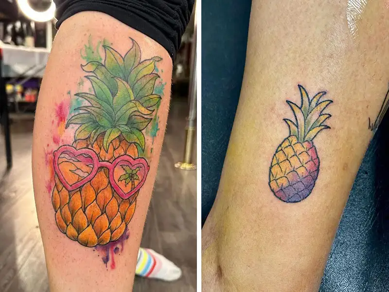 Traditional Pineapple Tattoo Designs - wide 1