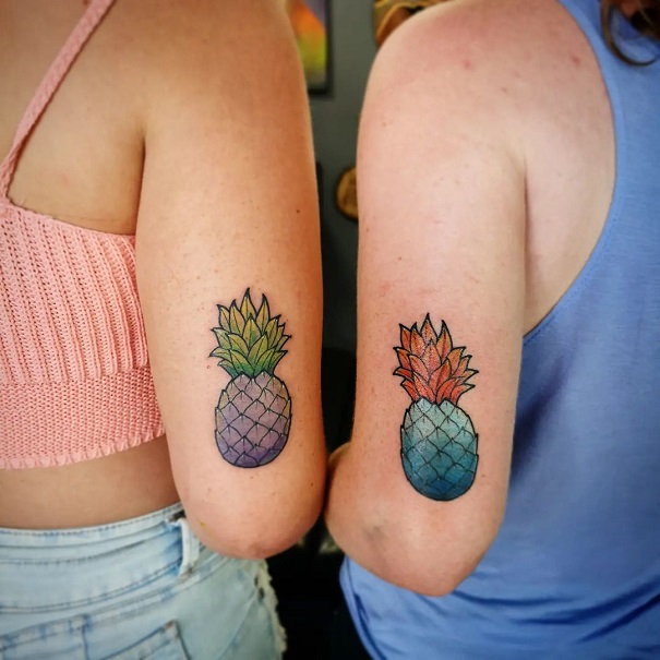 Pineapple Couples Tattoo