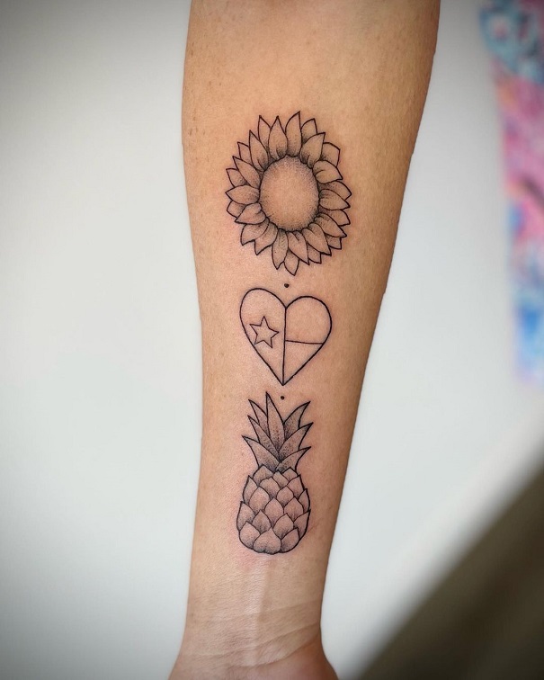 Pineapple Forearm Tattoo