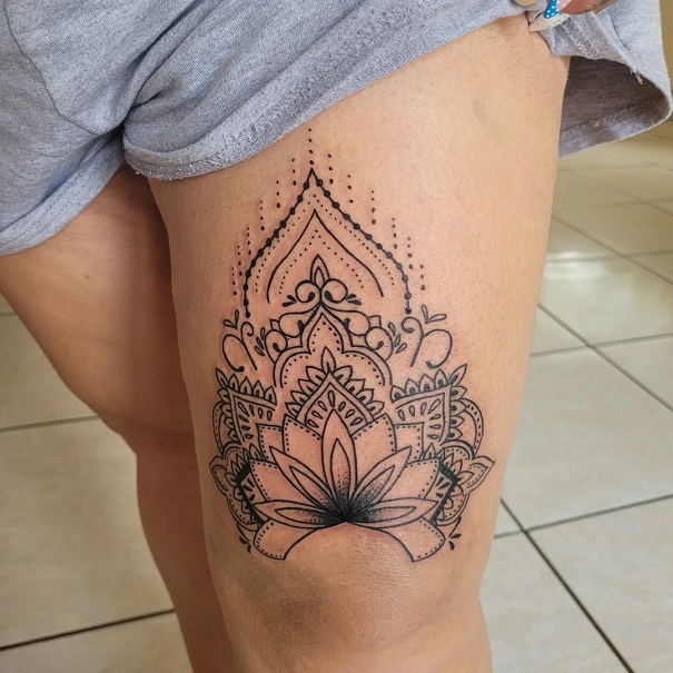 Scg ink  Traditional mandala Knee Tattoo  Facebook