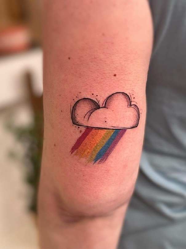 Rainbow Cloud Tattoo