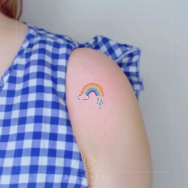 Rainbow Minimalist Tattoo