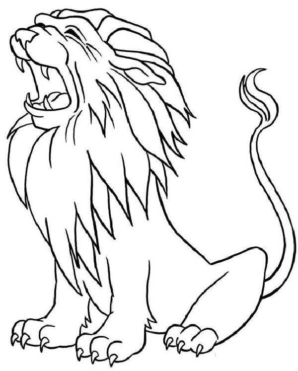 Roaring Lion Coloring