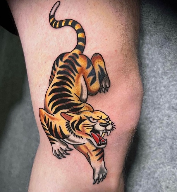 Tiger Knee Tattoo Ideas