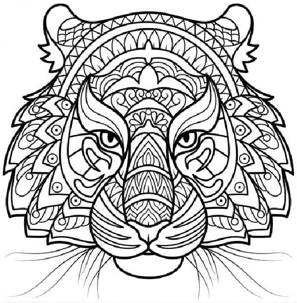 Tiger Mandala Sheet