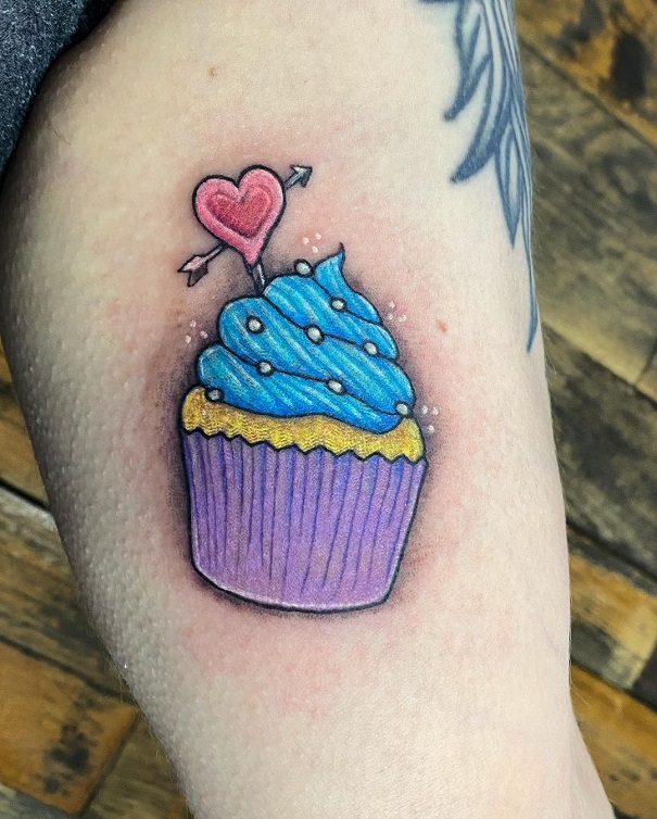 Traditional Cupcake Tattoo