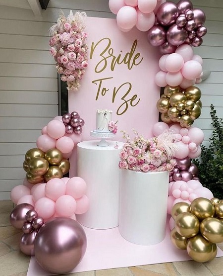 Balloon Backdrop For Bridal Shower