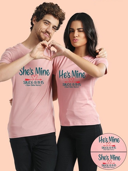 Customized Couple T Shirt For Pre Wedding Shoot