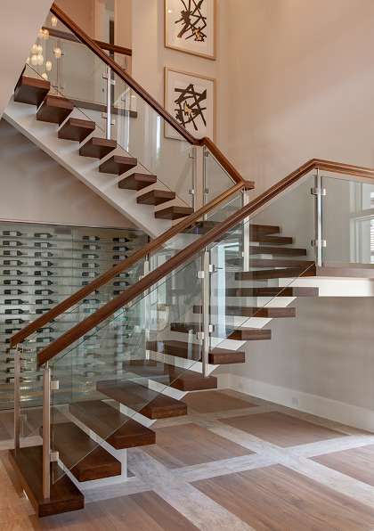 Duplex Staircase Glass Railing
