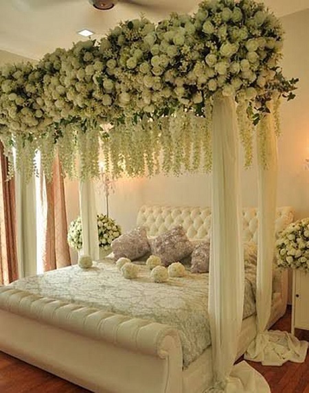 Honeymoon Wedding Flower Decoration Room