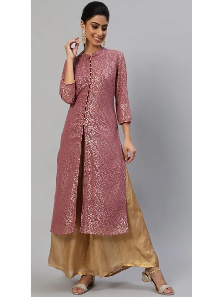 Discover more than 85 long kurtis with front cut latest