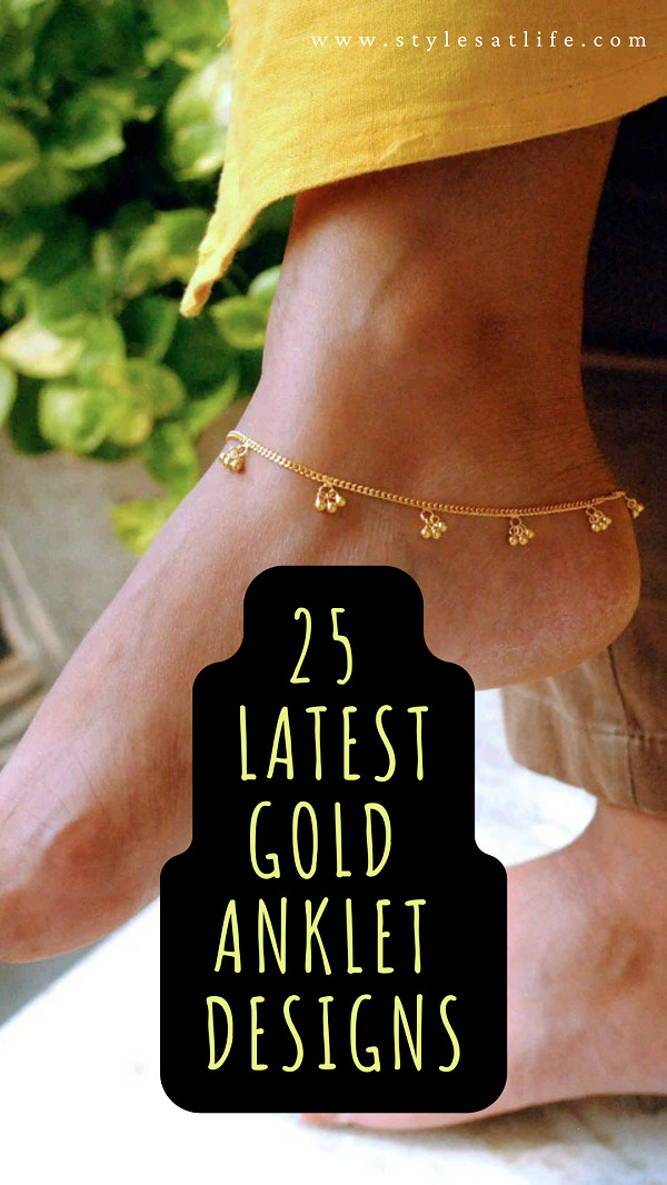 Latest Gold Anklet Designs For Women