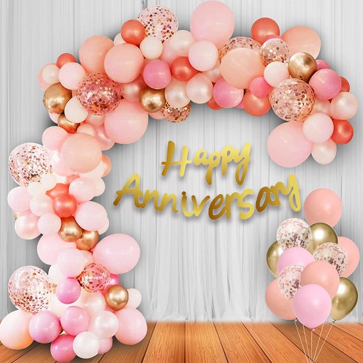 Pink Theme Marriage Anniversary Decoration
