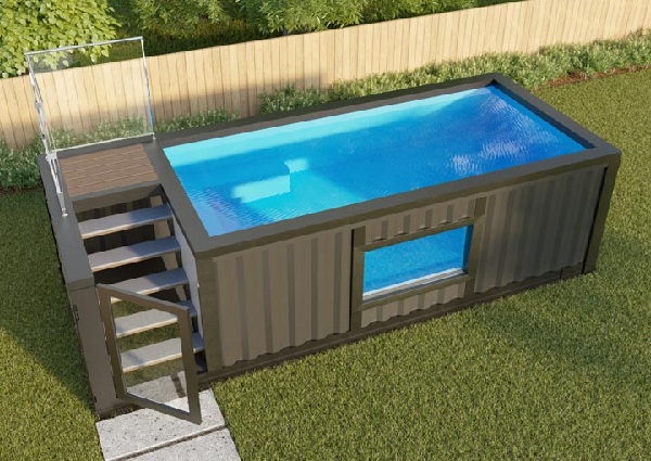 Container Pool with See-through Window