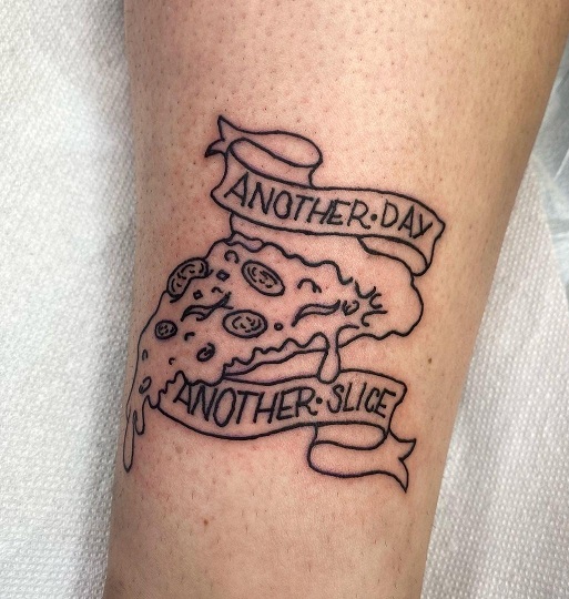 Detailed Pizza Tattoo Pictures
