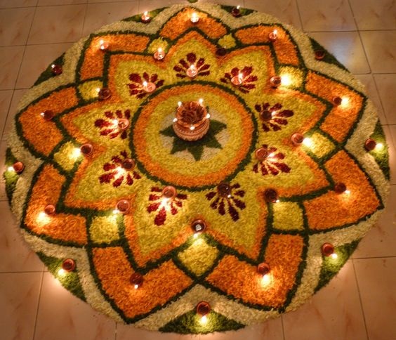 DIY - Diwali Decoration Ideas - Rangoli Designs With Flowers - Flower  Decoration Ideas At Home - YouTube