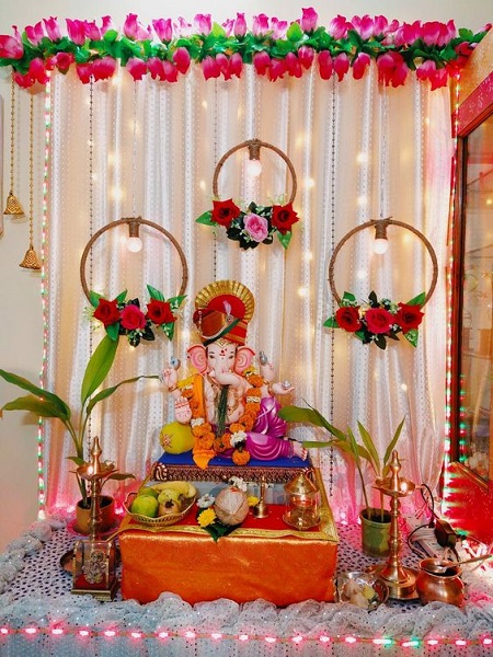 A Stylish Lantern Theme Decor for Ganesh Chaturthi in your City | Hyderabad