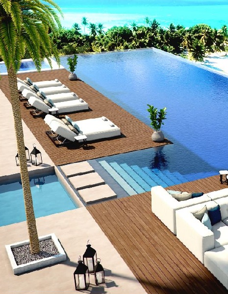 Gorgeous Rooftop Pool with Seating