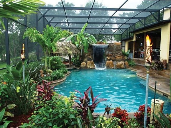 Indoor Swimming Pool in a Greenhouse