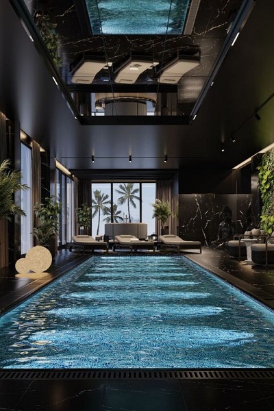Indoor Swimming Pool with a Romantic Feel