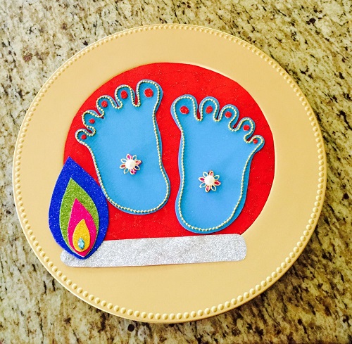 Krishna Feet Decoration For Krishnashtami