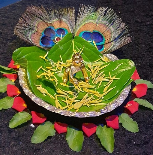 Plate Decoration For Krishnashtami