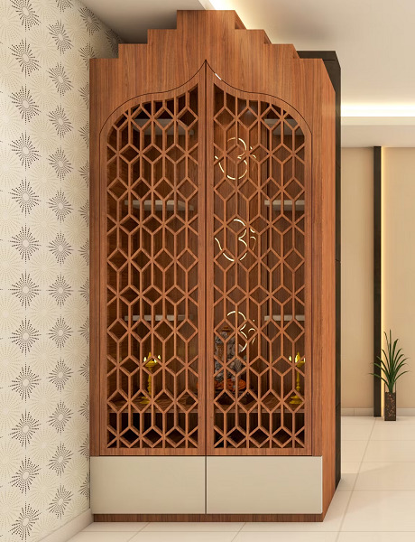 Pooja Room Door Jali Design
