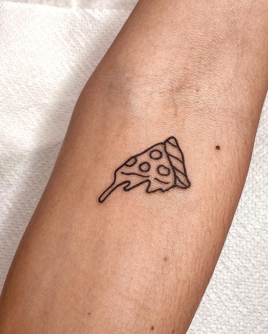 Simple Pizza Tattoo