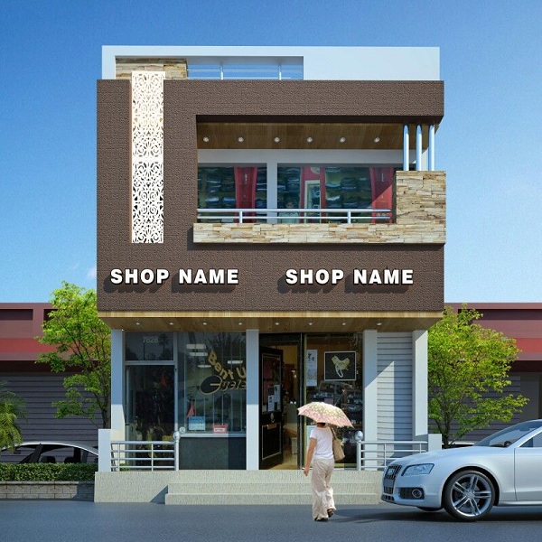 Stylish Shop Elevation Design