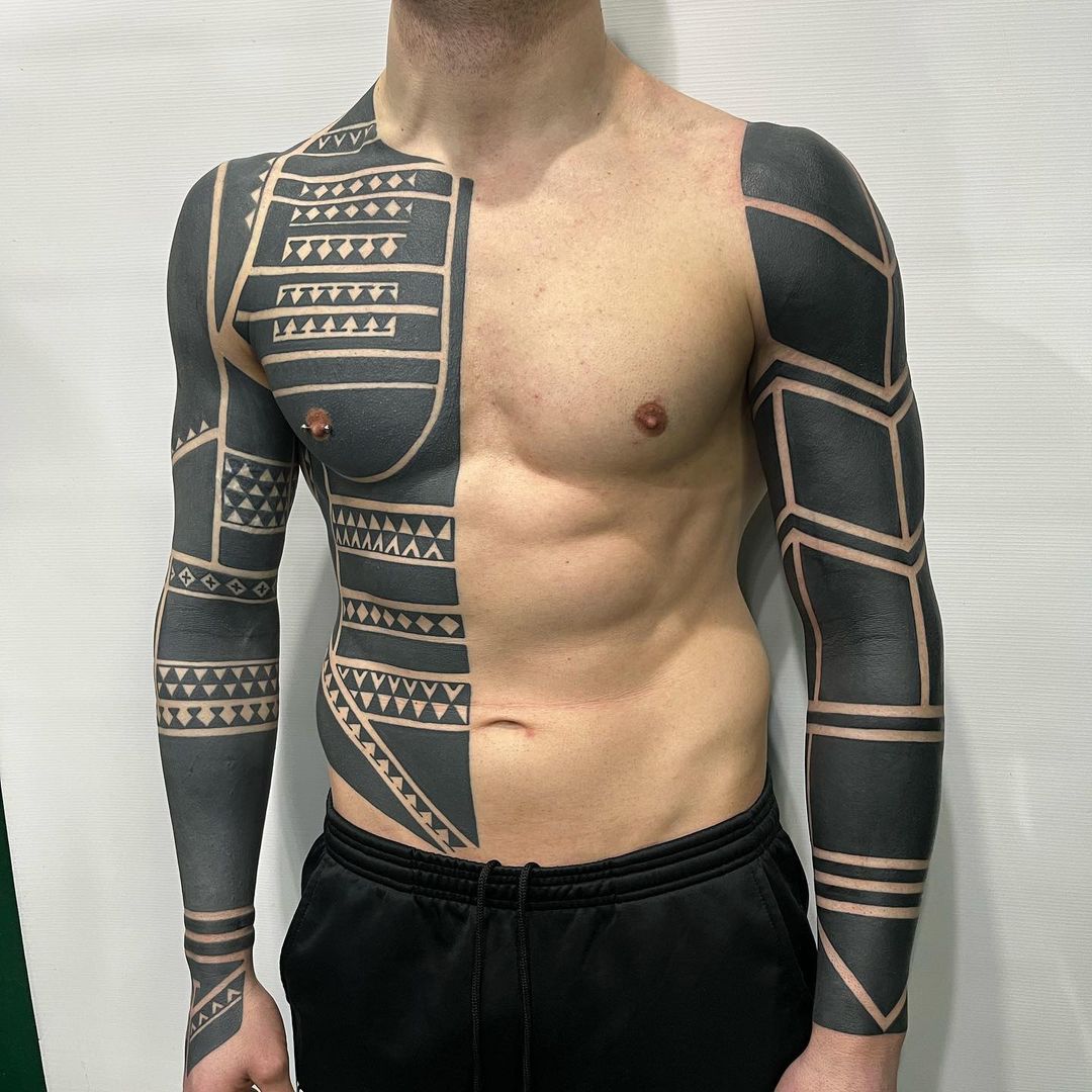 A Graceful Armour Tribal Tattoo