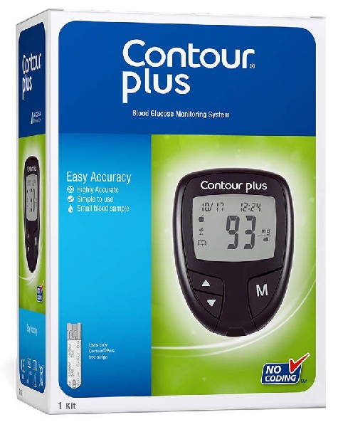 ContourPlus Blood Glucose Monitoring System Glucometer