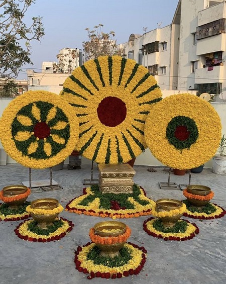 Floral Haldi Ceremony Decoration