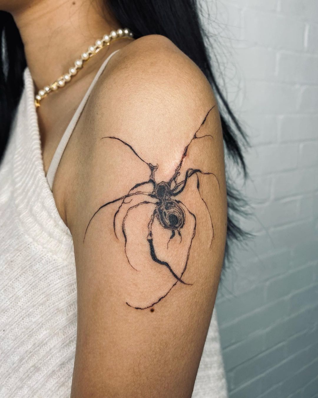 Spider Art Minimalist Tribal Tattoo Design