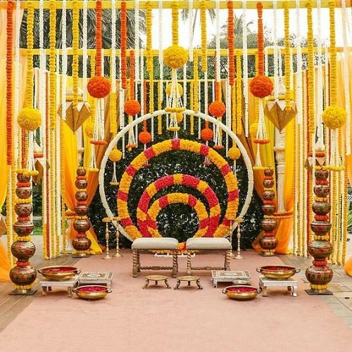 Unique Haldi Decoration