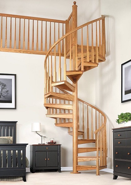 Wooden Spiral Staircase Design