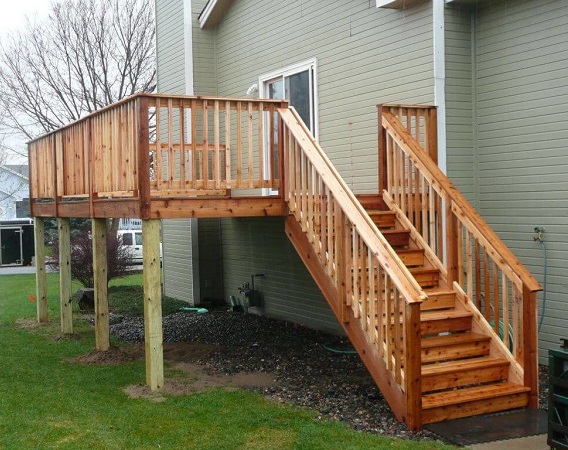 Wooden Stairs Design Outdoor